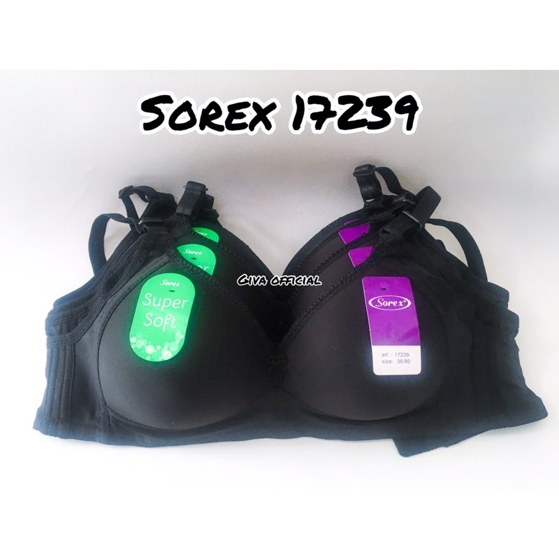 Bh Sorex 17239/ bh wanita dewasa /cup besar/bh kait 3/ bh tanpa kawat