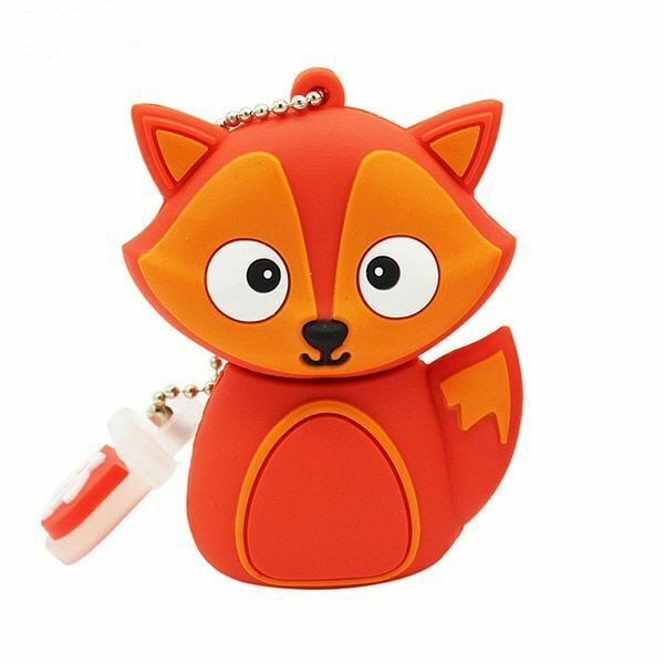 1GB 8GB 16GB 32GB 64GB 128GB Pendrive Cute Cartoon Penguin Owl Fox Style Flash Drive USB 2.0