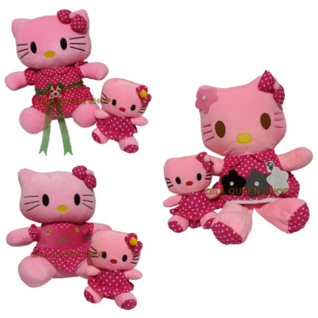 Boneka hello Kitty polkadot beli 1 GRATIS 1