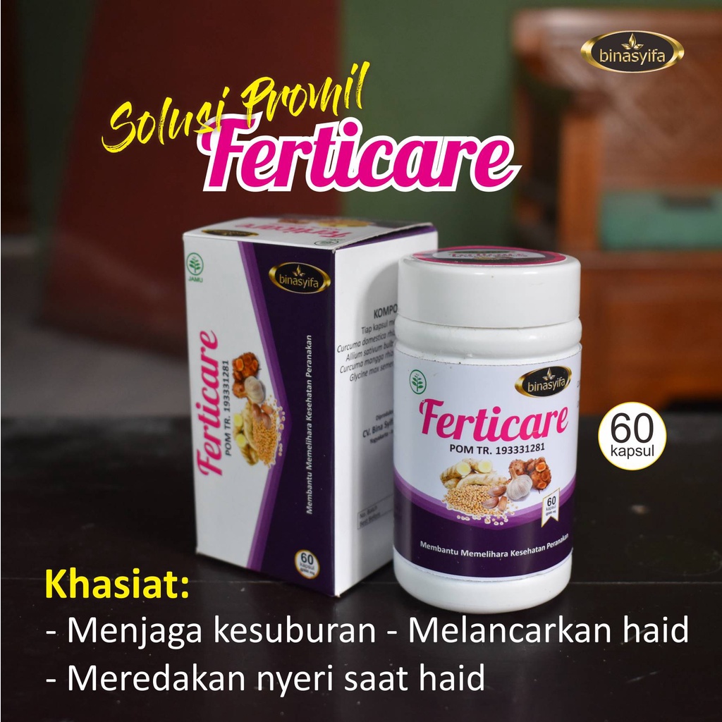 

Obat Herbal Kesuburan Wanita Untuk Penyubur Kandungan Agar Cepat Hamil - FERTICARE Herbal PROMIL