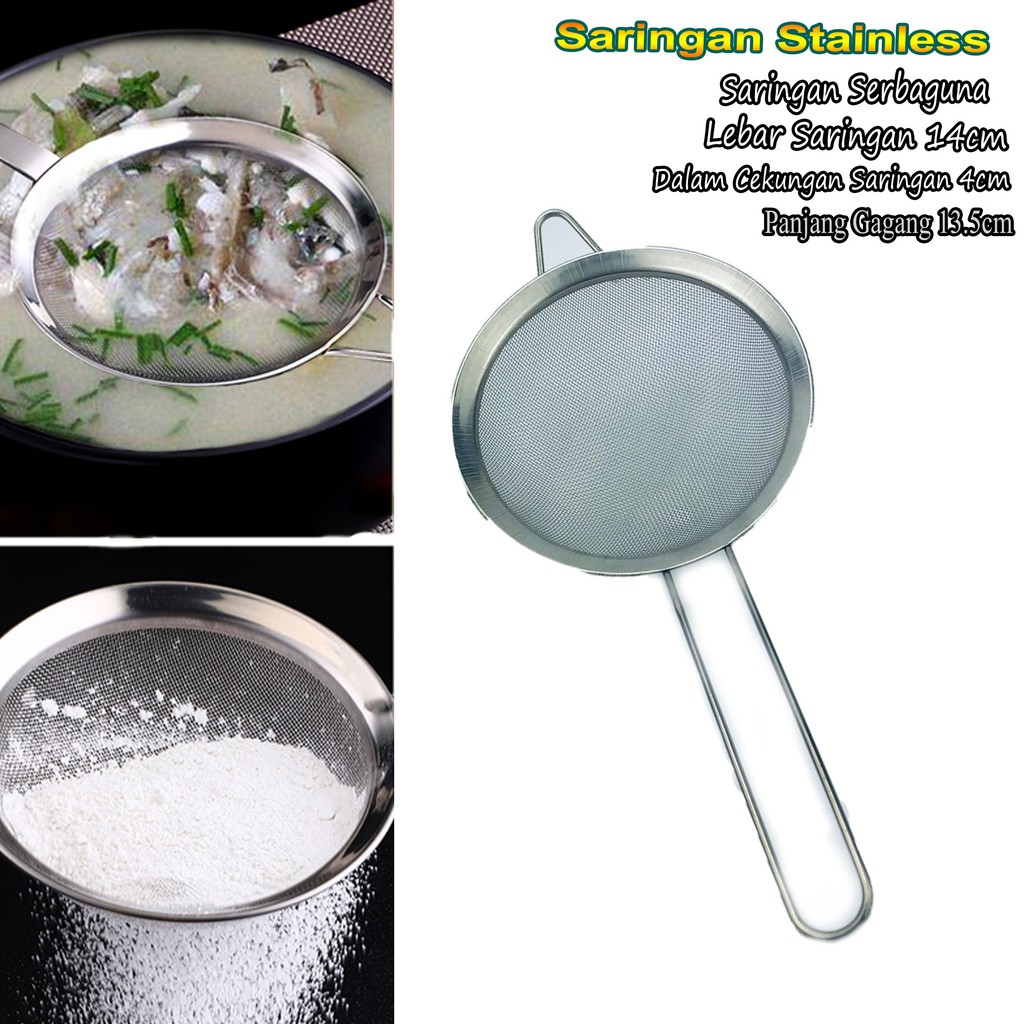 Saringan / Saringan Stainless / Saringan Serbaguna / 14*4cm