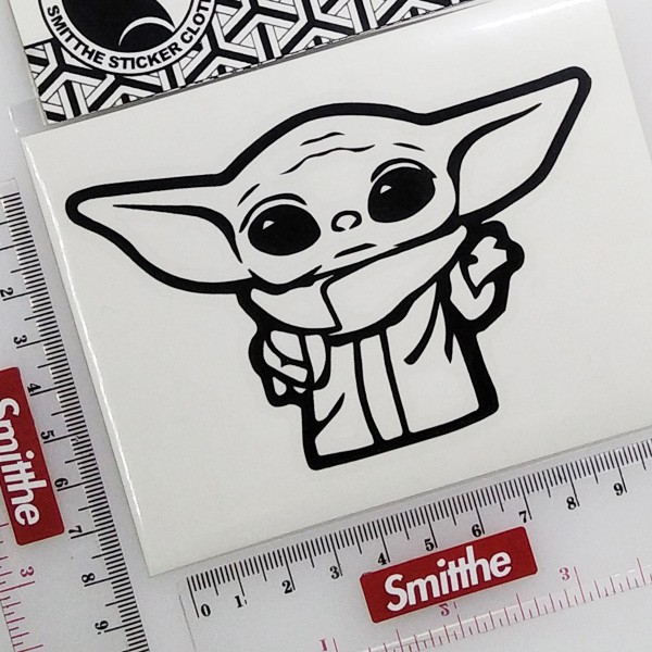 Stiker Baby Yoda Star Wars The Mandalorian Cutting Sticker untuk Aksesoris Mobil Motor