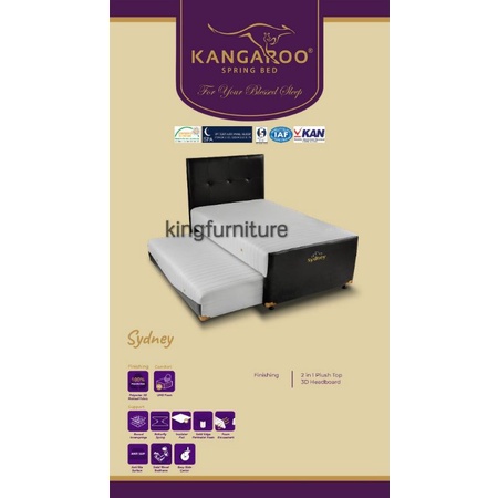 Bed sorong motif polos Kangaroo / bed dorong / 2in1
