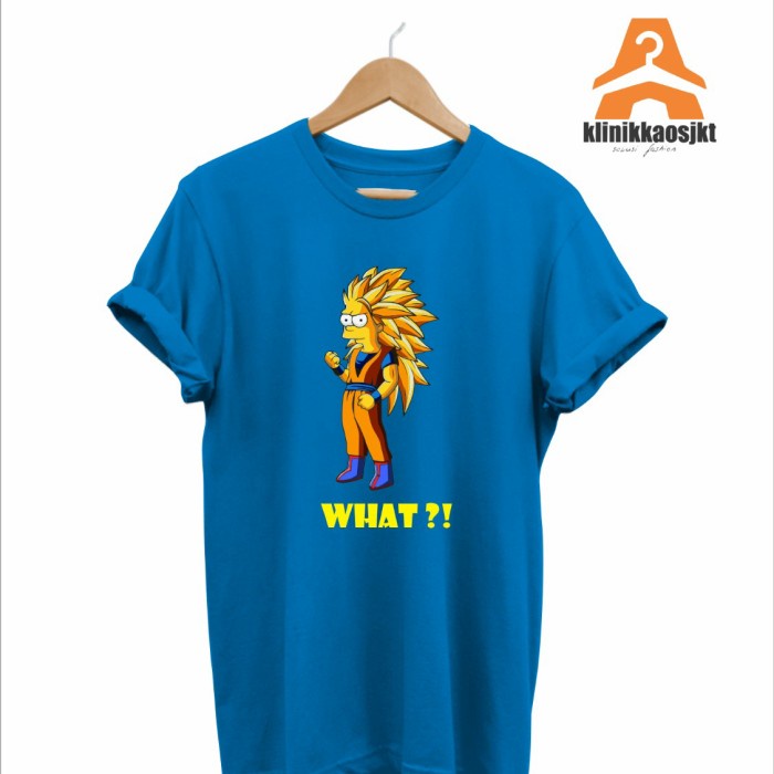 KAOS - BAJU DRAGON BALL GOKU BART THE SIMPSONS - TSHIRT DRAGON BALL