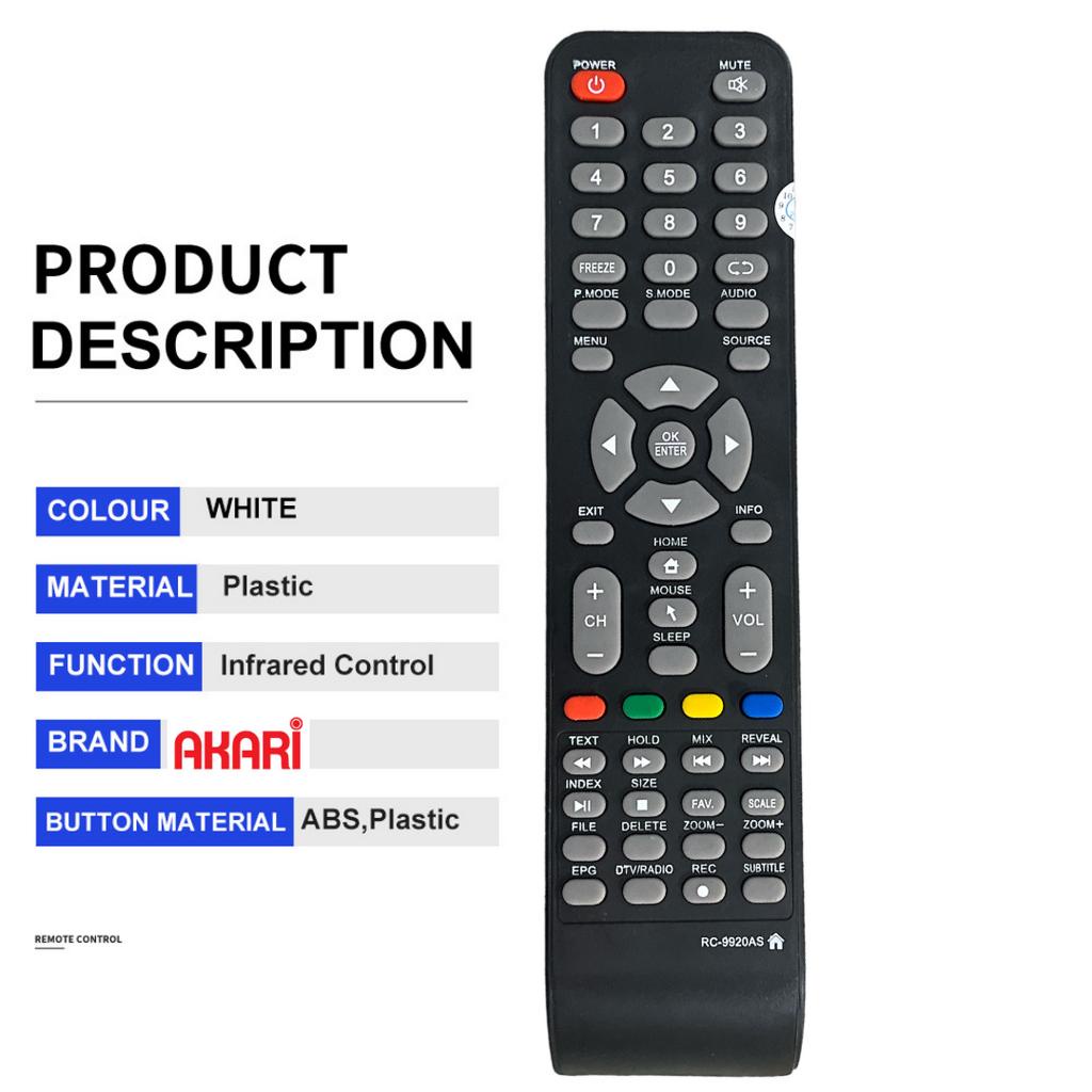 REMOTE AKARI SMART TV ANDROID SMART CONNECT AKARI RC9918AS AT-5432S AT-5442S AT-5450S AT-5455S AT-5465S LE-32V99SM LE-50D99SBS SC-53V32D SC-53V40D SC-53V43D