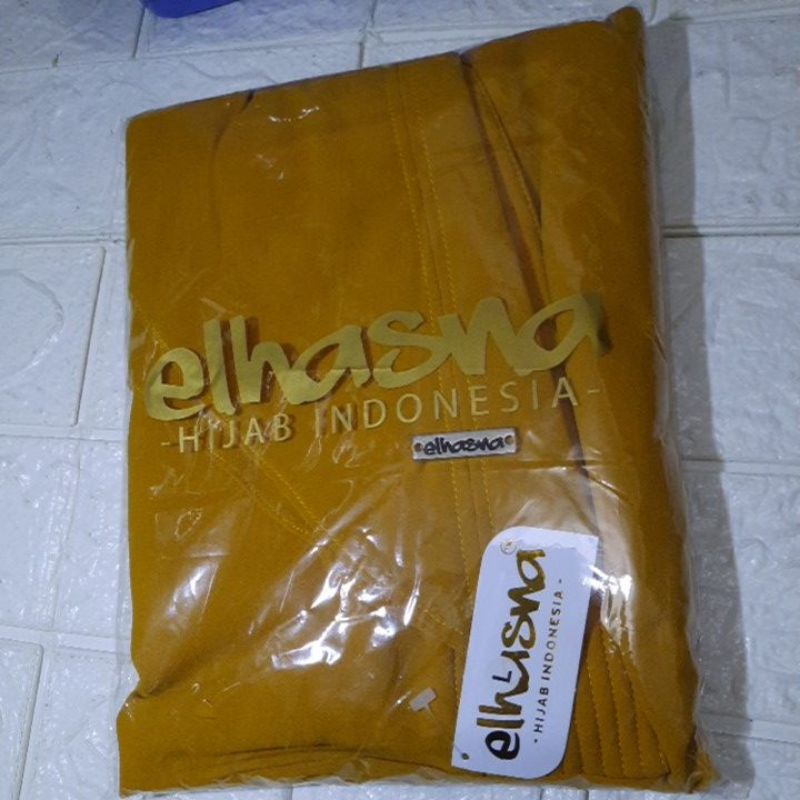 ELHASNA//KHIMAR L ORI ELHASNA/CERUTY BABYDOLL DUA LAYER/KHIMAR ELHASNA/KHIMAR LANCIP-Mustard