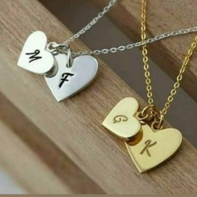 kalung nama inisial love 3hari jadi