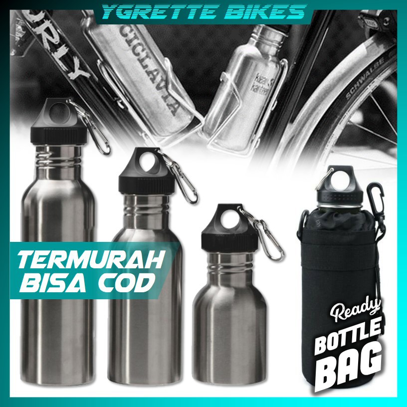 YGRETTE - VINTAGE RETRO OUTDOOR BOTTLE UPORS Botol Minum Olahraga Stainless Steel Dengan Karabiner