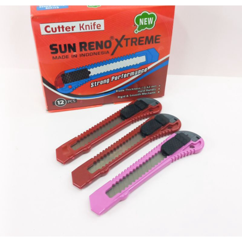 Cutter Isi 12Pcs Cutter Sunreno Grosir