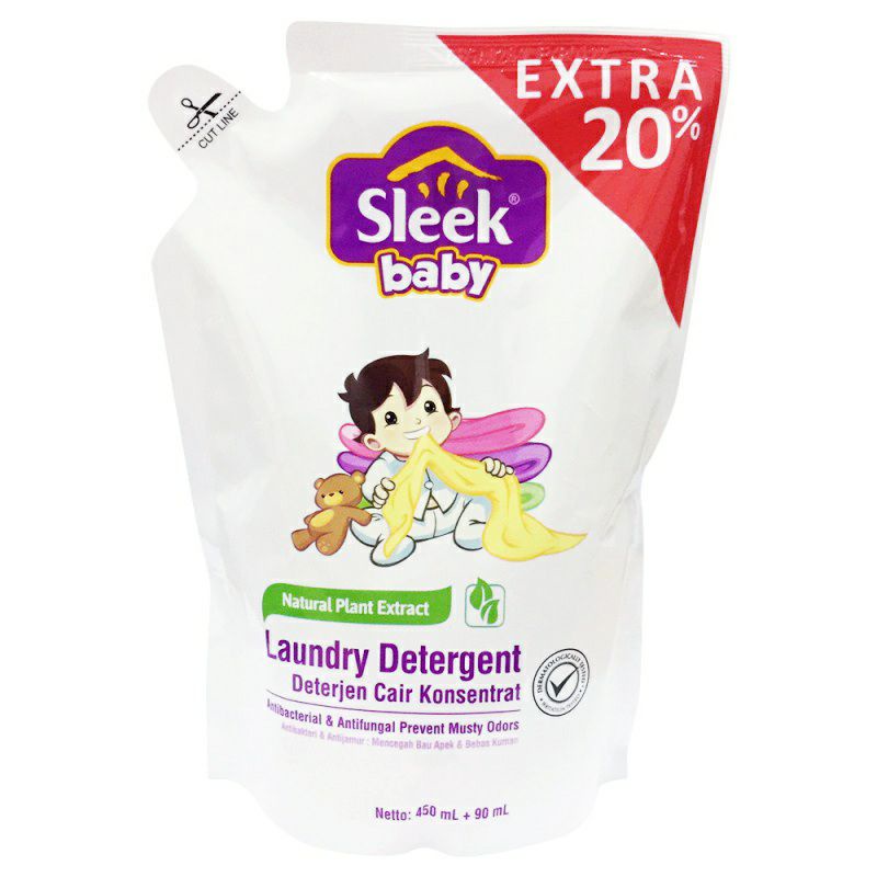 SLEEK Baby Laundry Detergent 500ml 450ml Travel Wash 100ml | Sabun Cuci Baju Bayi | Detergen Pakaian Bayi