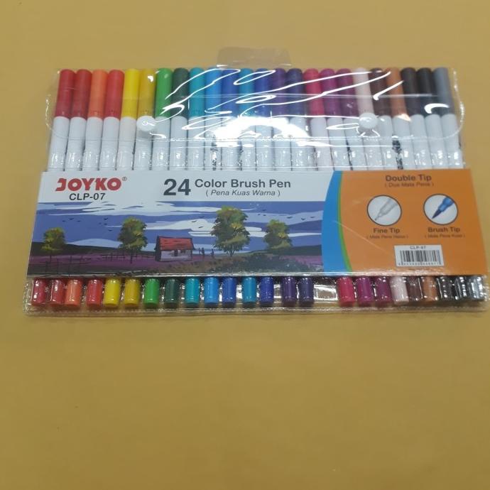 

[[COD]] Pen Joyko Double Tip Brush Pen 24 Warna TERBAIK Kode 782