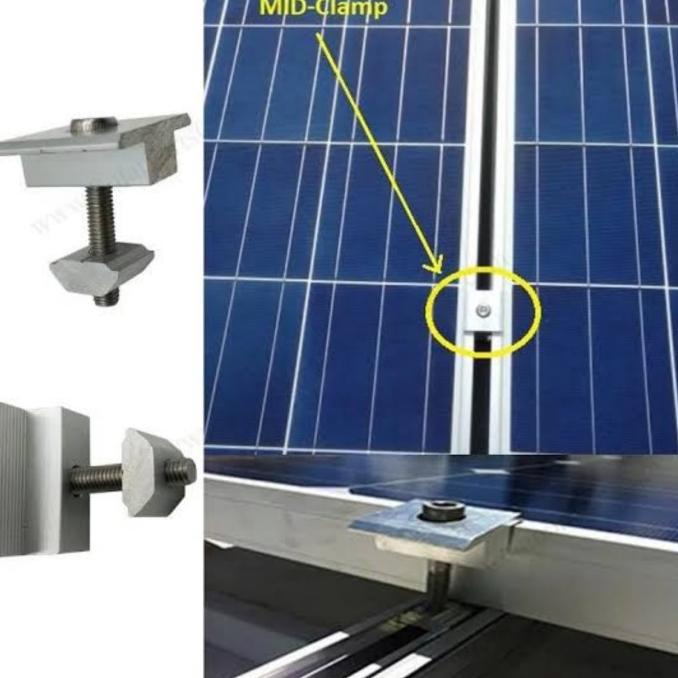 Mounting Bracket Panel Surya / Solar Panel - Mid Clamp