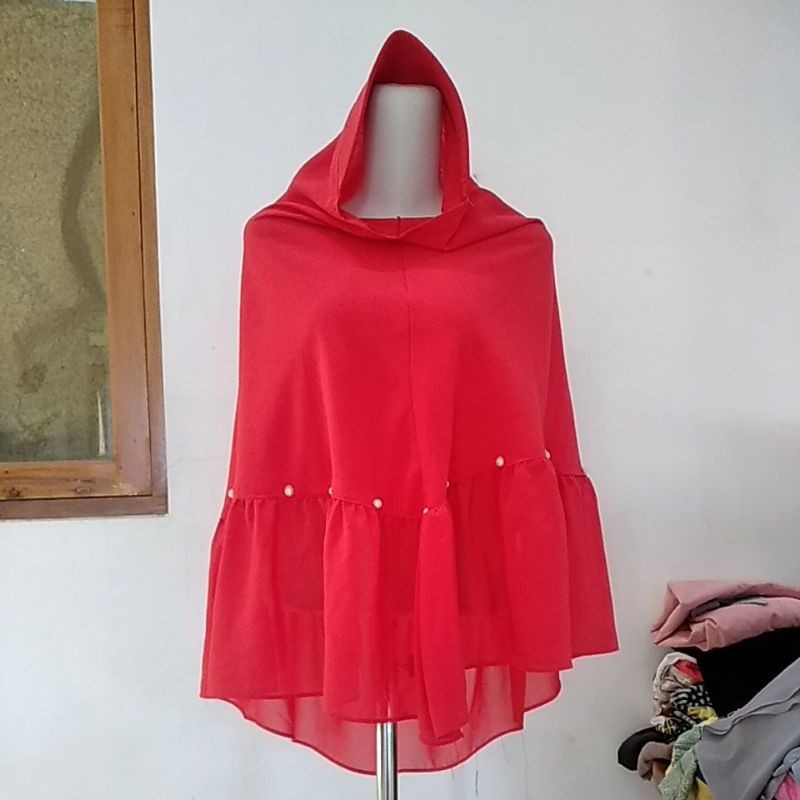 preloved hijab khimar ceruty mutiara