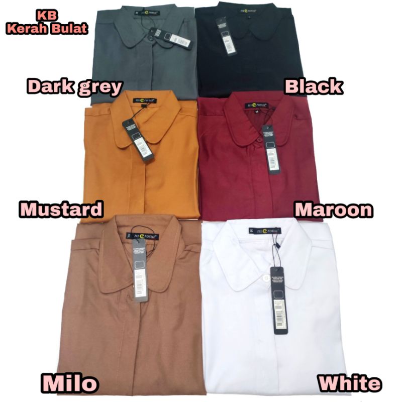 Kemeja Wanita Katun Toyobo Grade A Size M L XL XXL Slim fit Kemeja Basic Baju Atasan Kerja Wanita Lengan Panjang