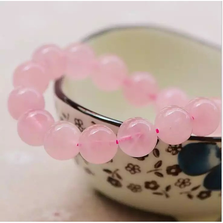 [Bayar di Tempat] GELANG BATU PINK QUARTZ ASLI ORIGINAL