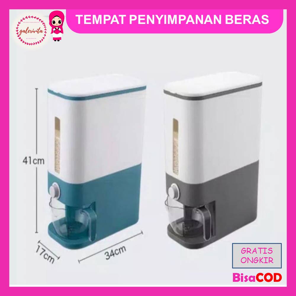 Tempat Penyimpanan Beras / Dispenser Beras Otomatis / Tempat Beras Otomatis / Dispenser Rice Box Aut