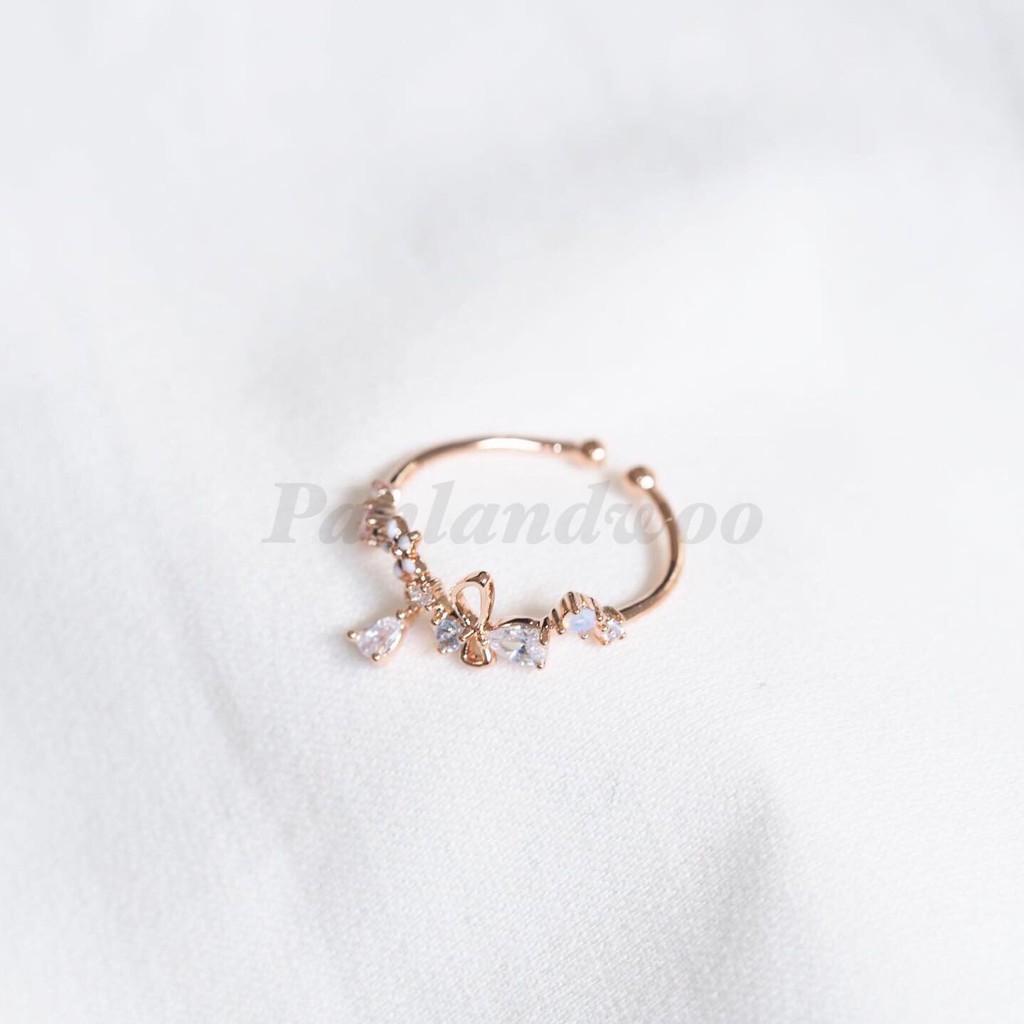 Panlandwoo - Cincin Wanita Korea Rhodium Julie-3