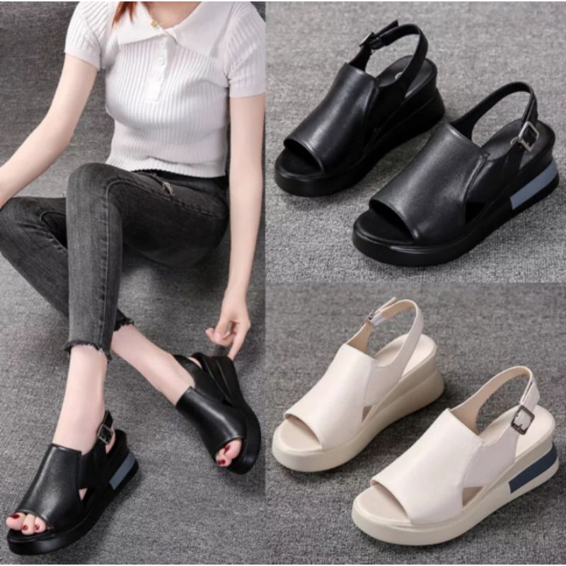 Sandal Wanita Sandal wedges platform terbaru SM 81