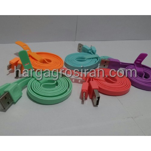 Kabel Charger Vivan Iphone 5 - USB Warna 1 Meter - Gepeng CSL100 / CSL100S Toples