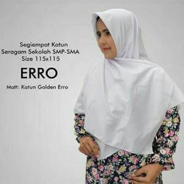 terbaru Kerudung Sekolah Segi Empat Segi Tiga Polos Katun Rapih bergaya
