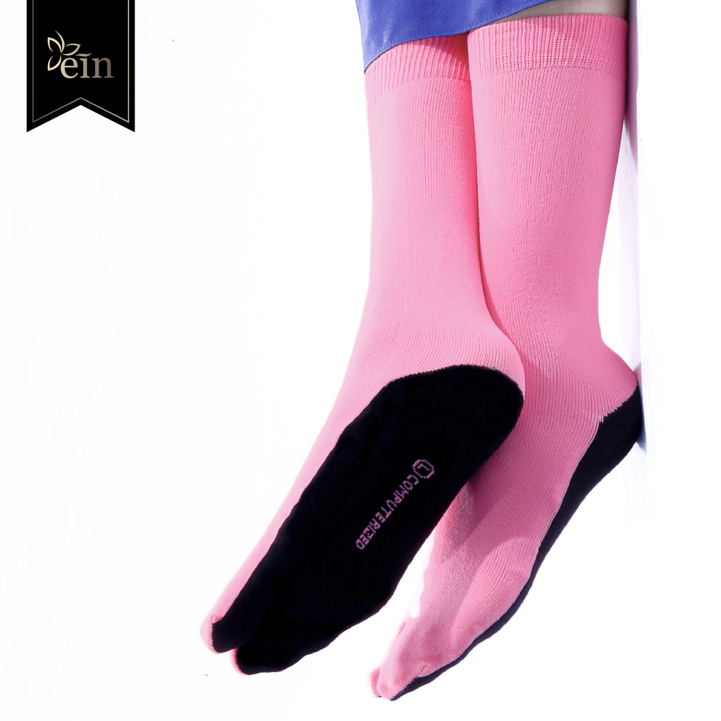 Einsock Kaos Kaki Jempol Muslimah Telapak Hitam Pink