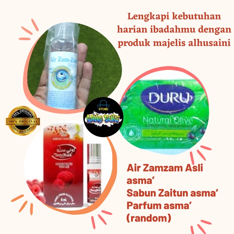 Air zamzam asli asma’ sabun zaitun asma Duru parfum asma random