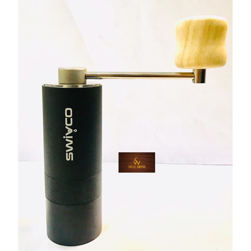 Coffee Grinder Portable Black Swivco With Steel Burr, CG-SW5001