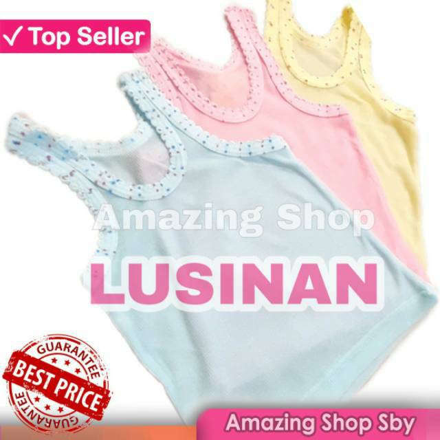 Grosir 1 Lusin ( 12 Pcs) Singlet Anak KIKI POLOS WARNA Bintang Murah Amazing Shop Surabaya