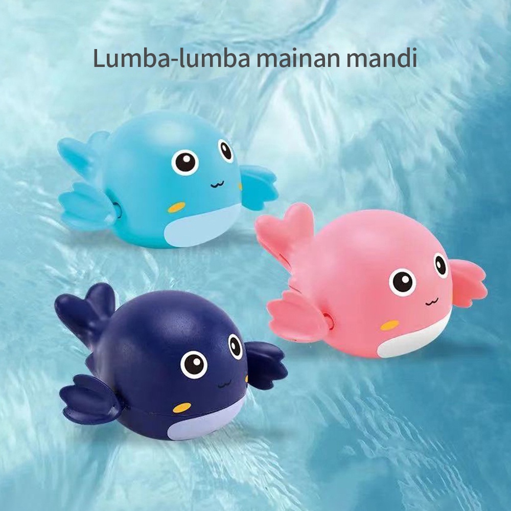 Halobaby Mainan Ikan Paus Mandi Edukasi Anak Bayi Berenang Dolphin Baby Toy