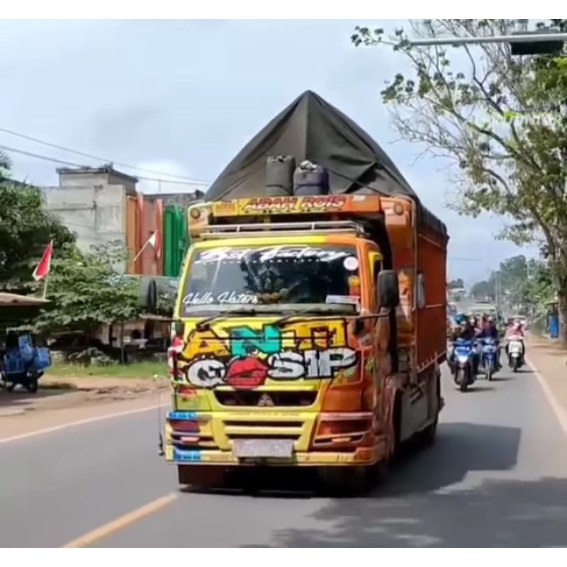 truk oleng, miniatur truk oleng anti gosip jumbo full lampu kelap kelip, miniatur truk oleng kayu murah