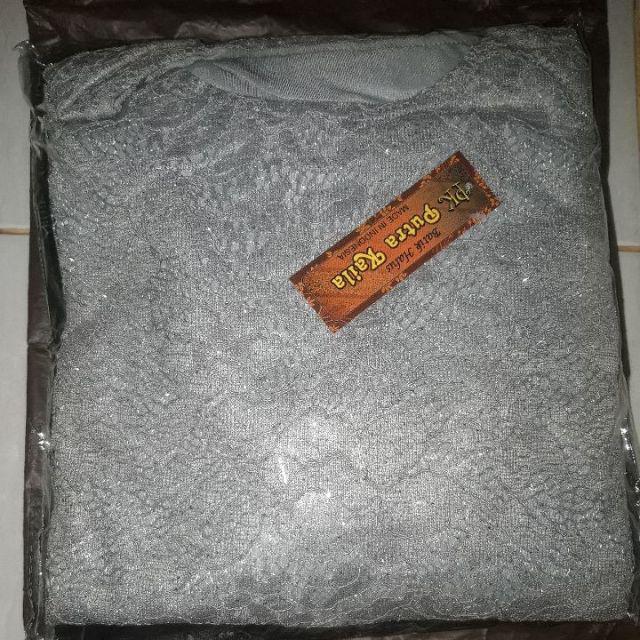 (ori 4 Varian Warna) Wou Batik Couple Brokat Pager Bunga Kebaya Modern Remaja Style Modis - Bs043