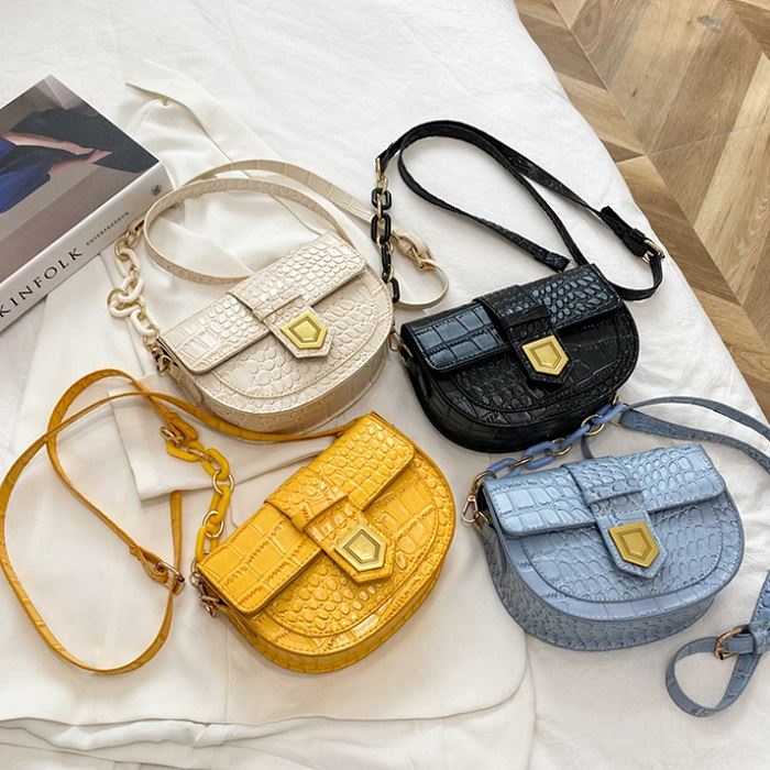 MV_Marvelouz MV701135 Tas SELEMPANG Model Saddle Bag Croco Wanita Elegant 1kg bisa 4 tas supplier tas import JTF1135