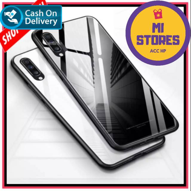 Case Samsung A30s Luxury Glass Back Cover