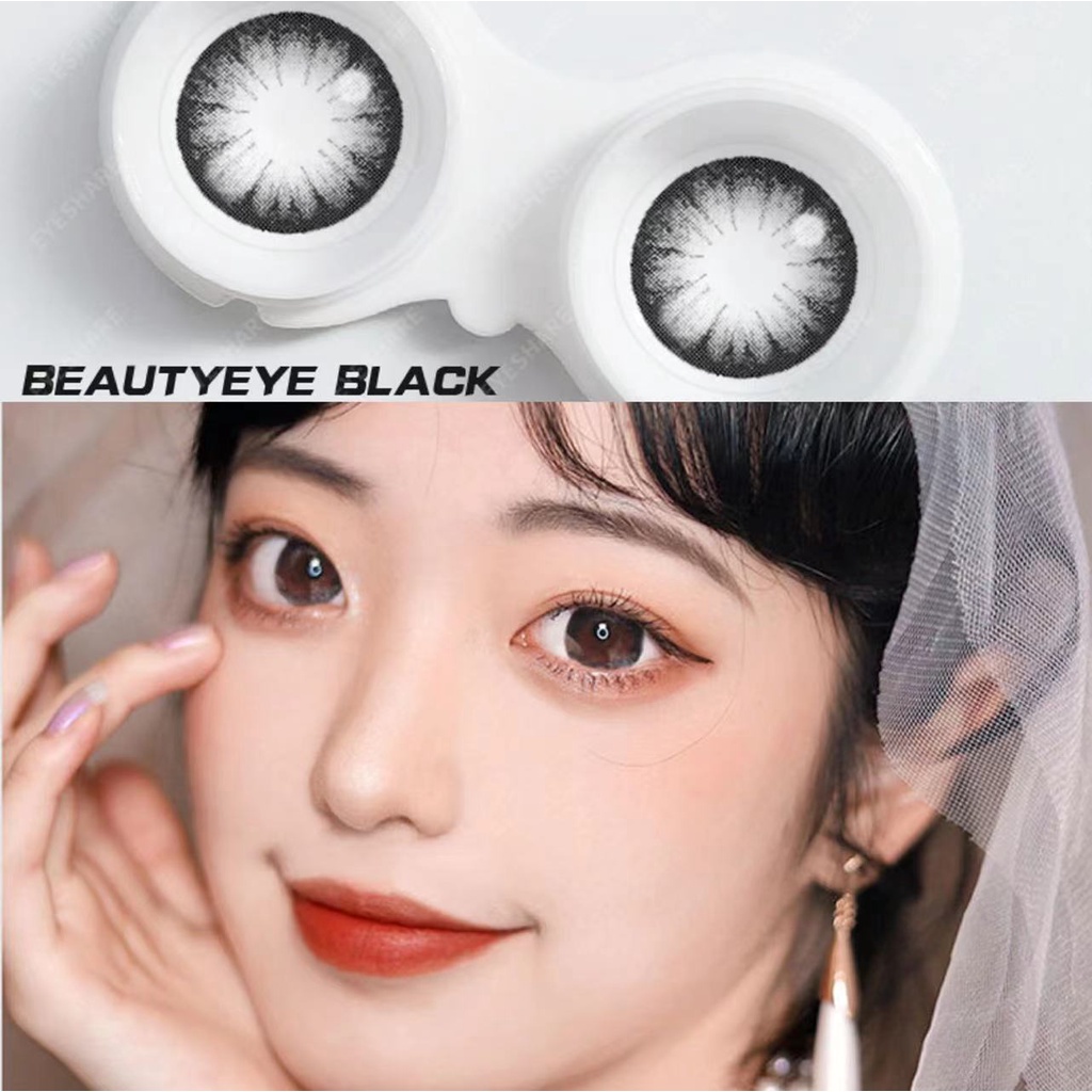 [✅COD] Softlens Minus 14.5mm (-1.00 s/d -6.00) lensa kontak warna LENS  soflens min BEAUTYEYE Hitam Big Eyes softlens mata korea