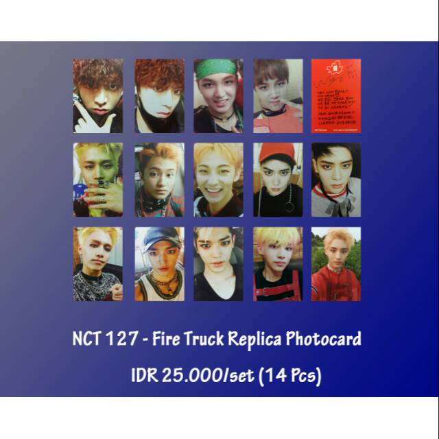 NCT 127 - Fire Truck REPLICA Photocard