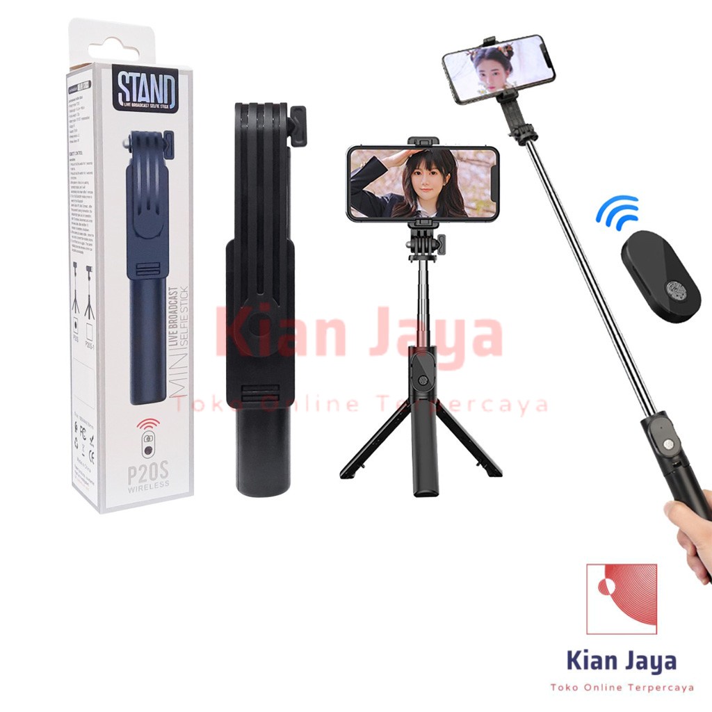 Tongsis Bluetooth Tongkat Narsis Selfie Tomsis Tripod Stand Multifungsi