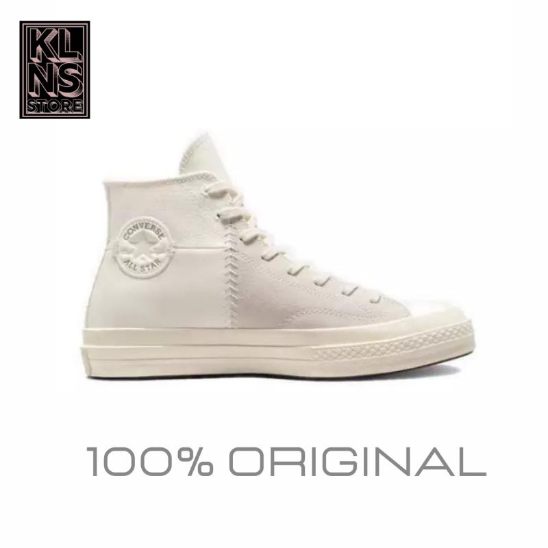 SEPATU CONVERSE CHUCK 70 CRAFTED SPLIT CONSTRUCTION EGRET LIGHT SILVER EGRET