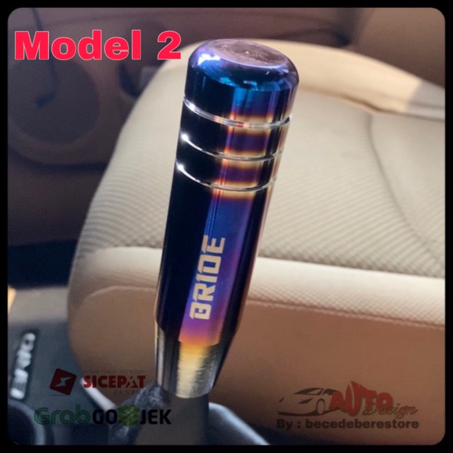 BRIDE Gear Shift Knob Mobil Burn Blue Alumunium Universal