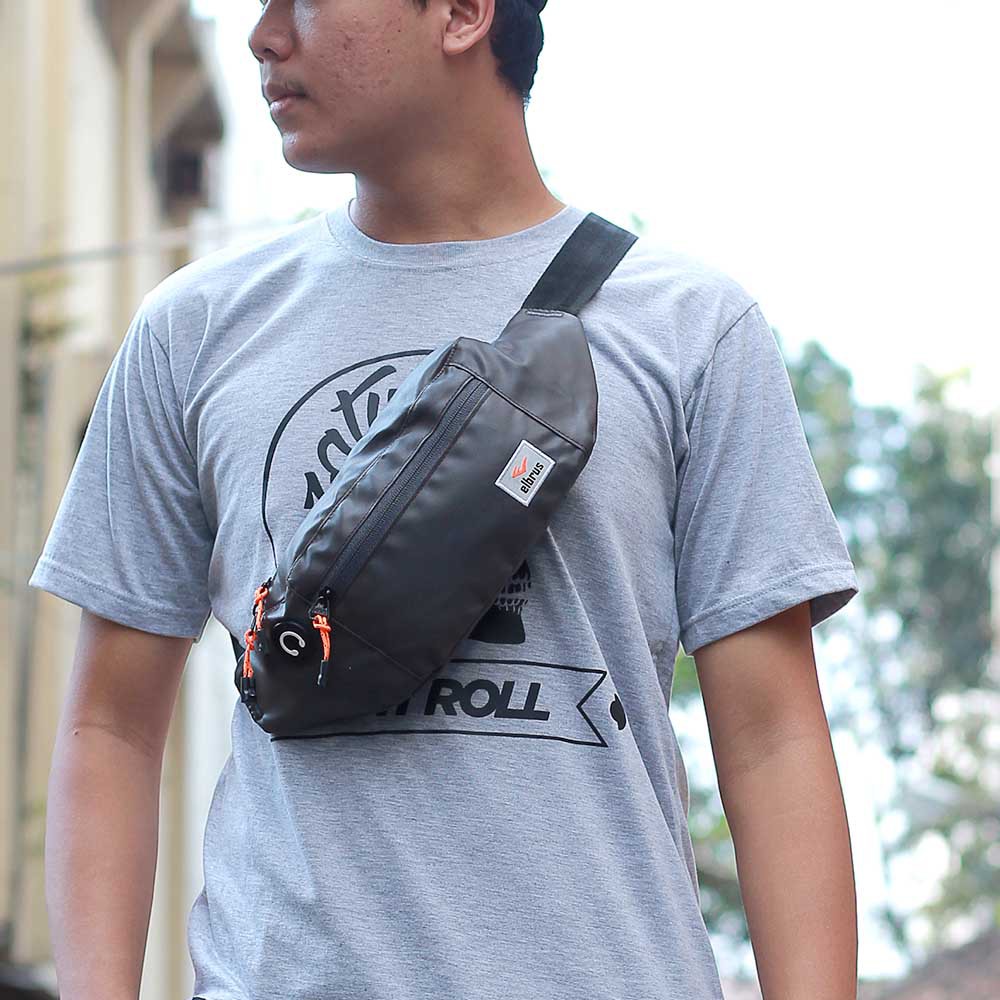 Tas Selempang Pria Anti Air Waterproof Kecil Waistbag Distro Keren