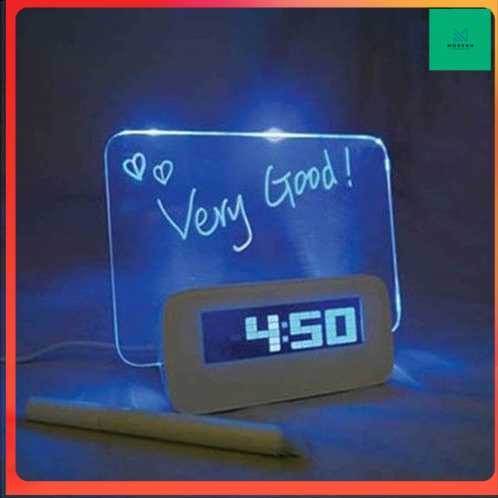 TD-DCB HOUSEEN Jam LCD Display Alarm Clock Memo Board - 003 (Replika 1:1)