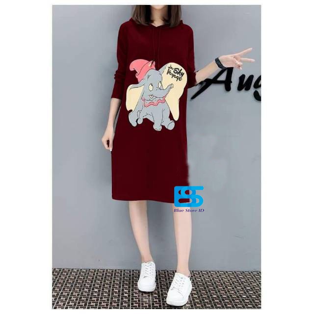 SWEATER DRESS ELEPHANT (A5) SABLON berkualitas TUNIC SWEATER MURAH