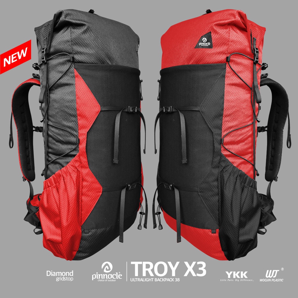 Backpack Pinnacle Troy X3 - Red Black