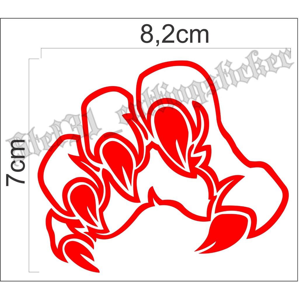 

sticker cutting tangan monster