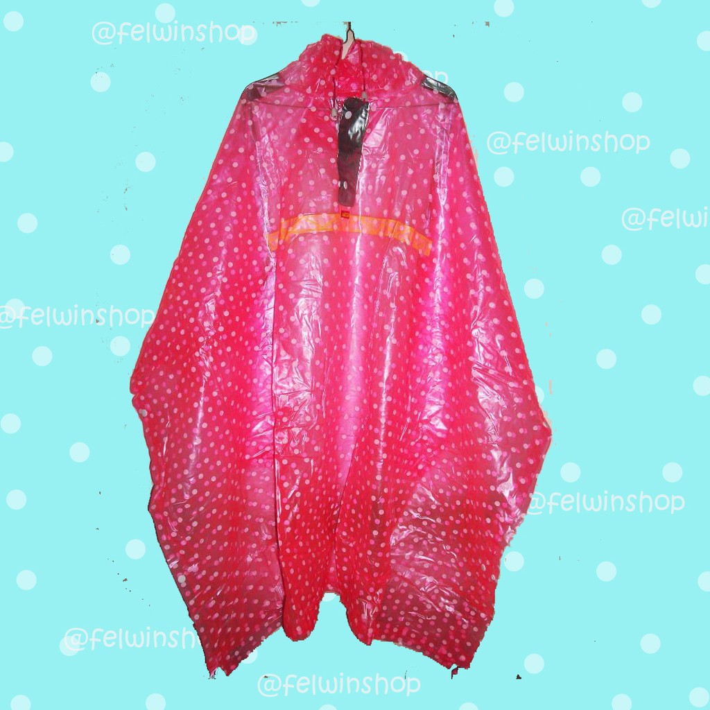 Jas Hujan Ponco / Poncho Lengan Polkadot - Elmondo 713 HARGA PROMO