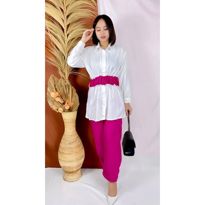 Tq88indonesia Fashion Baju Stelan Wanita Terbaru / Set Kira / Stelan Cewek / Busana Casual Cewek / Ootd / Oufit Kasual Kekinian