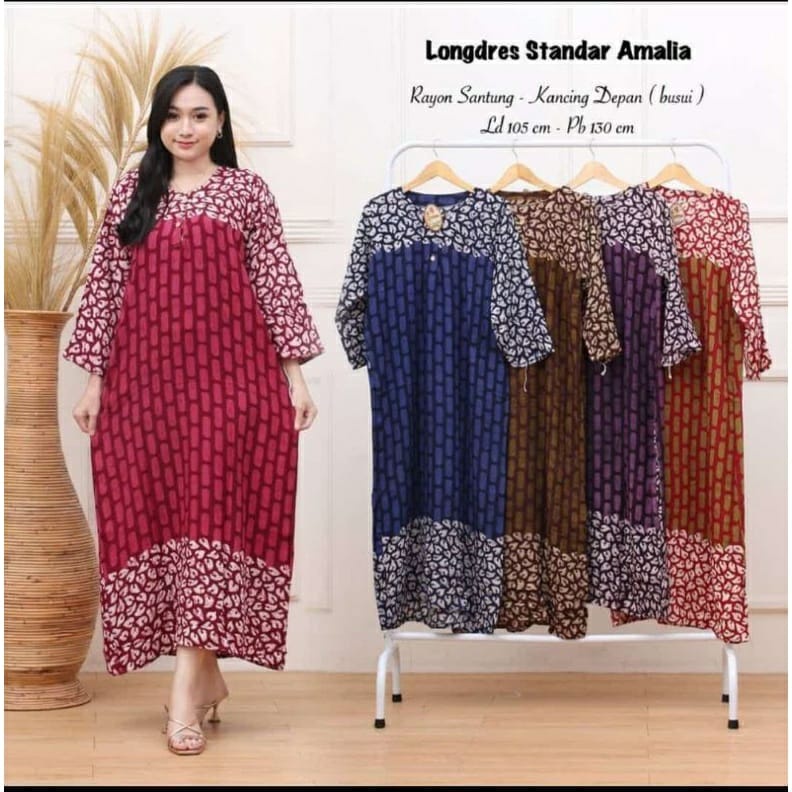 Baju Daster Wanita Baju Daster Murah Daster Batik Lengan Panjang Daster Longdress Lengan Panjang Mur