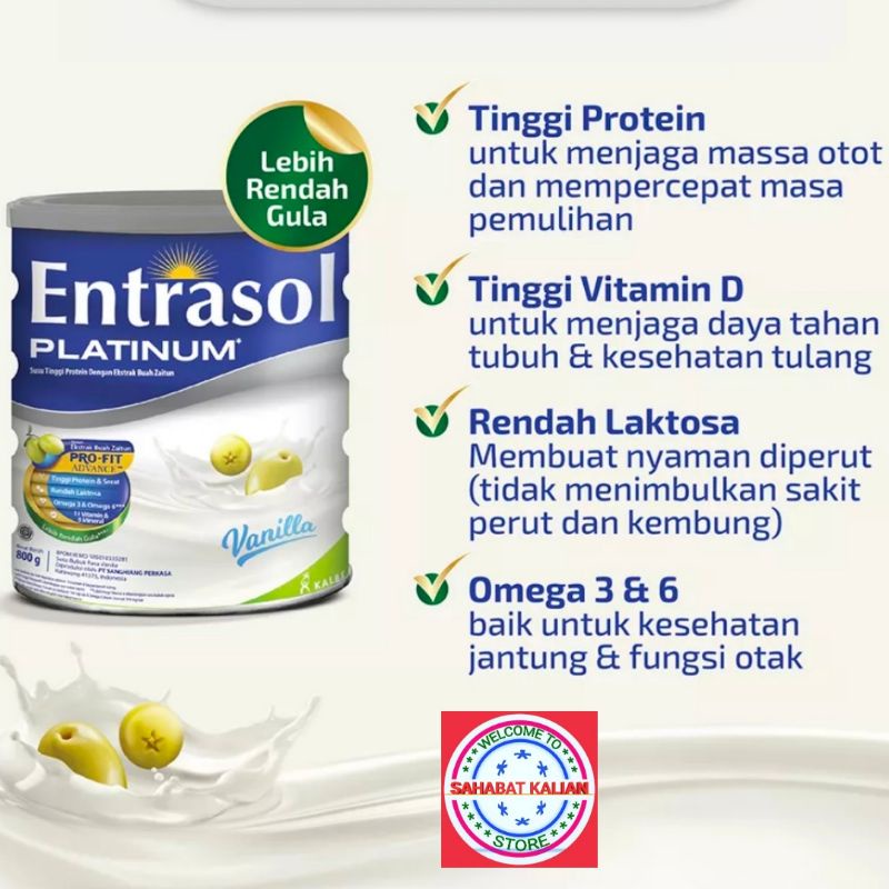 ENTRASOL PLATINUM VANILA 800GRAM