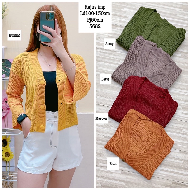 KARDIGAN CROP KAREN - KAREN CROP OUTER LENGAN TEROMPET 7 GET TEBAL