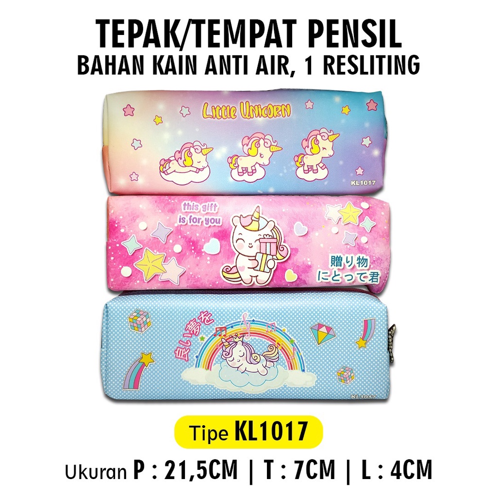 

LJK SHOP - KOTAK PENSIL RESETING / KOTAK PENSIL POUCH / KARAKTER UNICORN KL1017