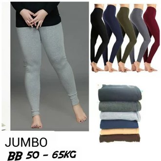 Legging Kaos Super Jumbo Premium Wanita Panjang Polos 45 - 135kg